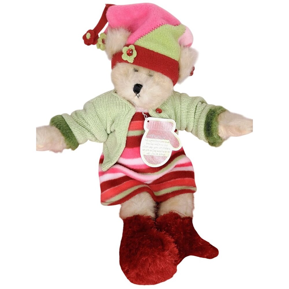 Trade Secret TS Jointed‎ 16" Plush Christmas Teddy Bear Holly 2005 W/Sweater